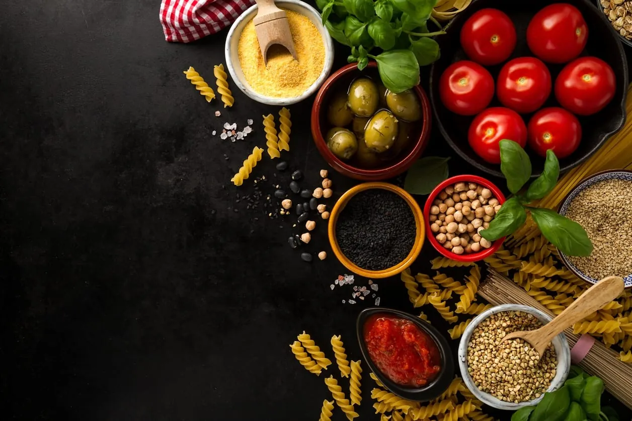 Fresh ingredients laid out for cooking